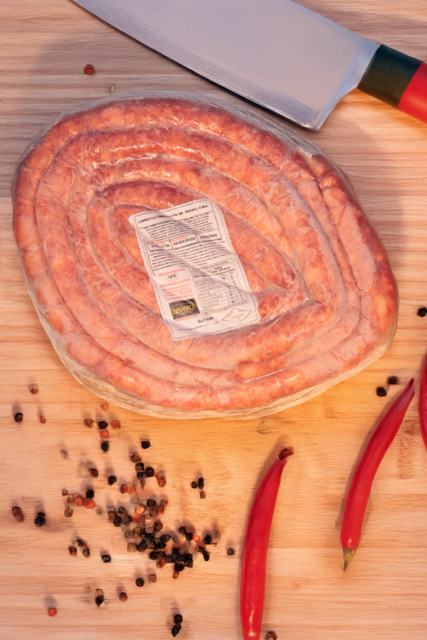 Linguiça congelada de pernil fina